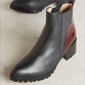 NWB Anthropologie KMB Chelsea Ankle Leather Boots